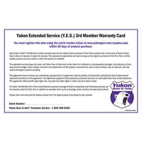 YES Plan Extended Service Warranty